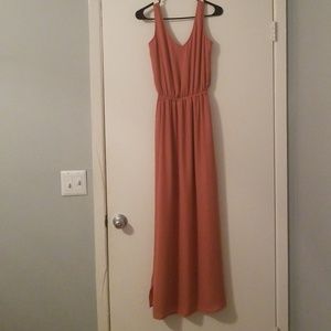 Bridesmaid dress/maxi dress-Rustic Mauve Crisp